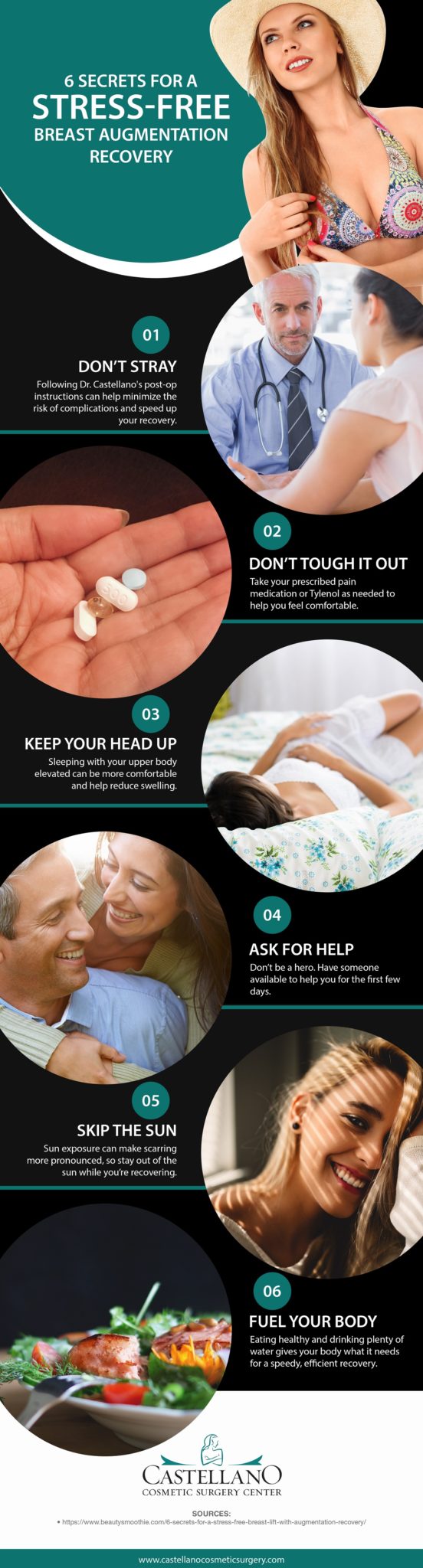 6 Secrets for a Stress-Free Breast Augmentation Recovery [Infographic]