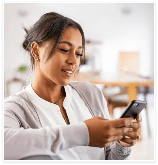 woman on smartphone